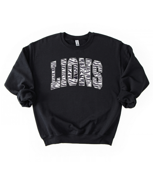 Lions Zebra Varsity Sweatshirt