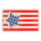 American Flag Stacked Reusable Bamboo Serving Tray Set