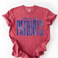 Prairiland Patriots -- Distressed Mascot