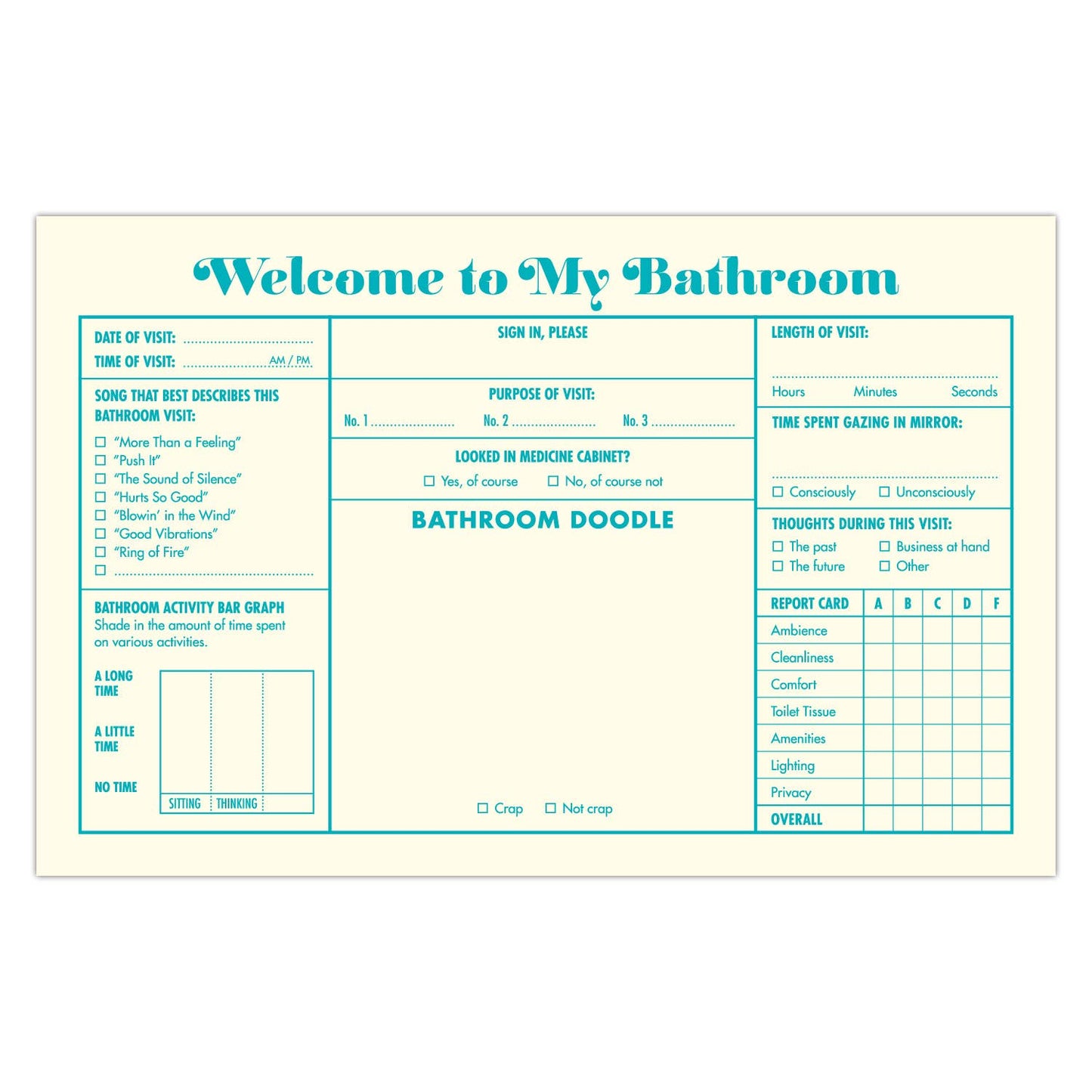 Bathroom Guest Book