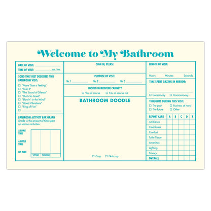 Bathroom Guest Book