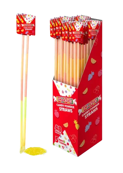 Smarties Candy Powder Straws