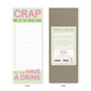 Crap Make-a-List Pad