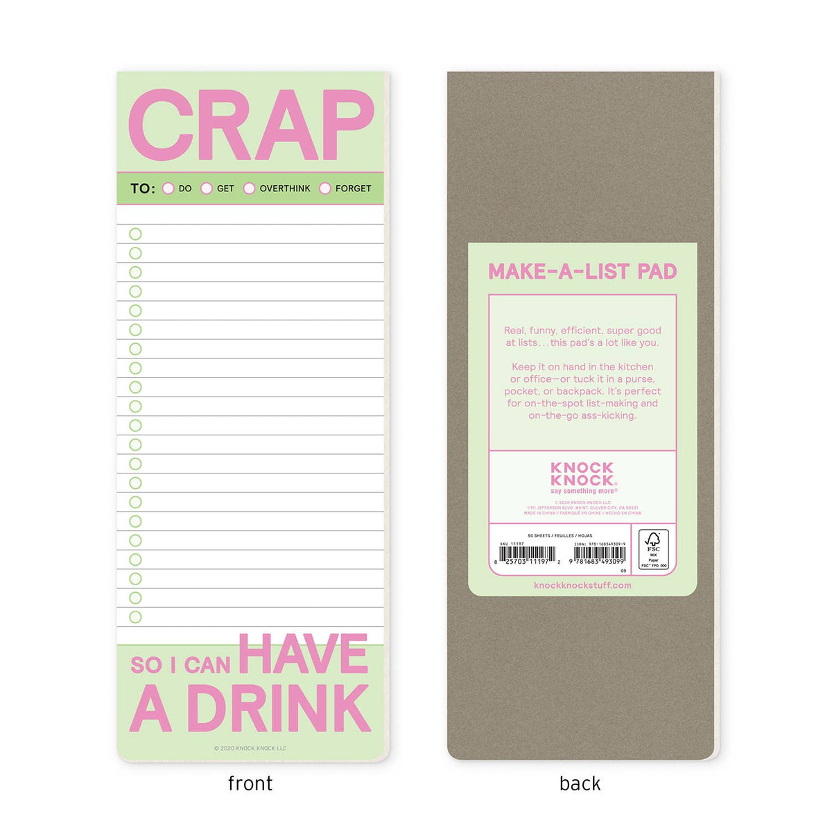 Crap Make-a-List Pad