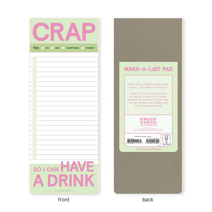 Crap Make-a-List Pad