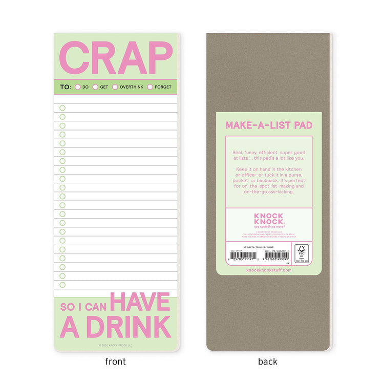 Crap Make-a-List Pad