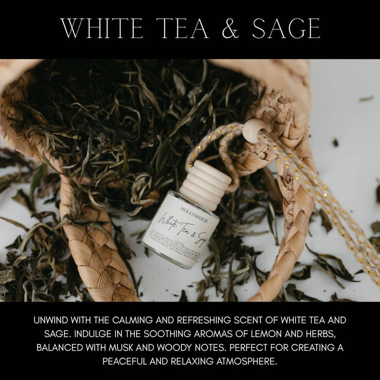 SPRING CAR DIFFUSER: WHITE TEA & SAGE