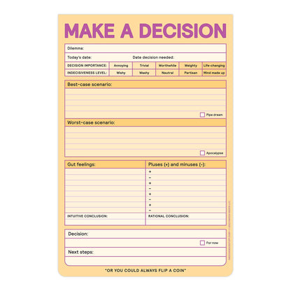 Make a Decision Pad (Pastel Version)