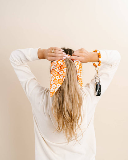 Game Day Hands-Free Keychain Wristlet - Orange