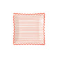 Red Striped Scalloped Plate