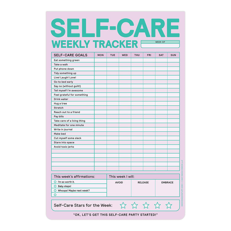 Self-Care Weekly Tracker Pad (Pastel Version)