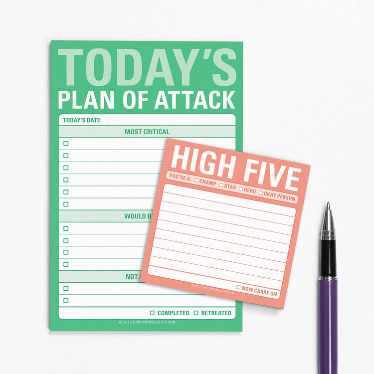 Today's Plan of Attack Great Big Sticky Notes