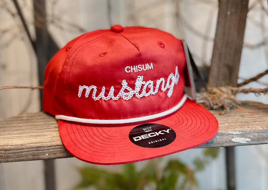 Chisum Mustangs Old School Cap - Red
