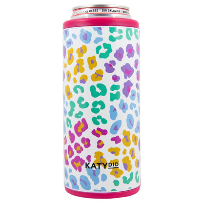 Pastel Leopard Can Cooler