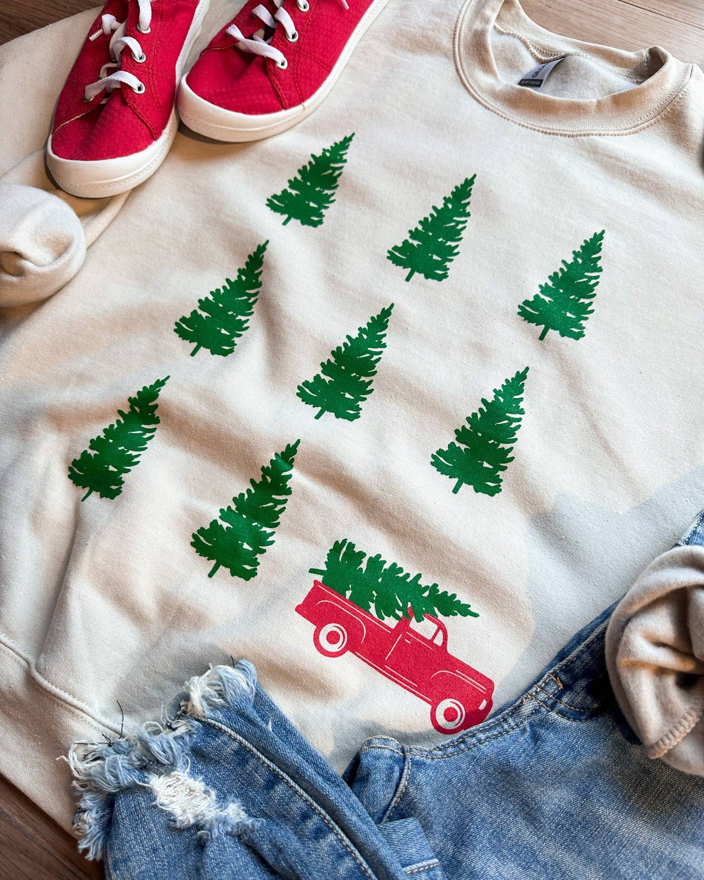 Christmas Truck Graphic Sweatshirt