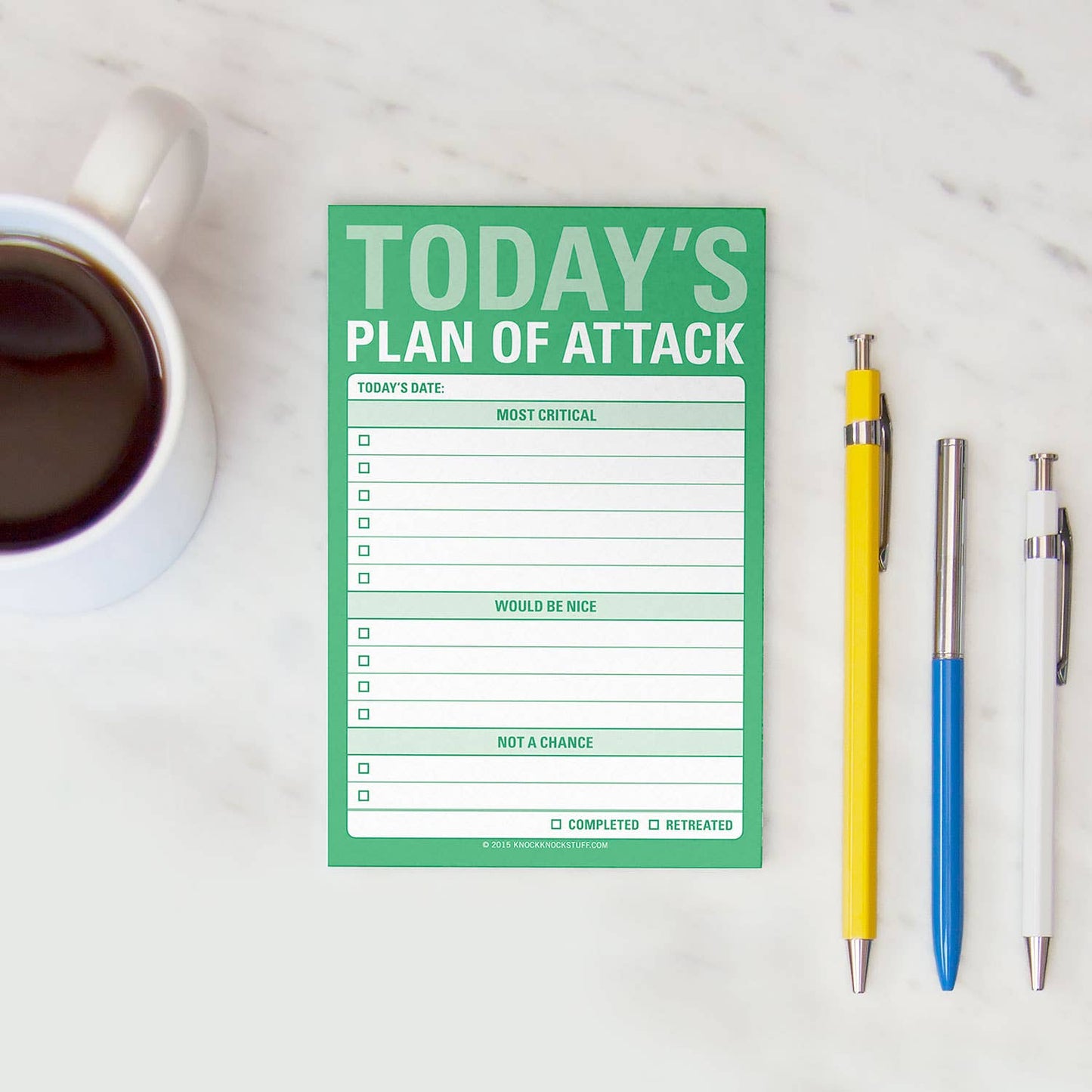 Today's Plan of Attack Great Big Sticky Notes