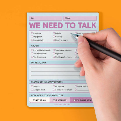 We Need to Talk Nifty Note Pad (Pastel Version)