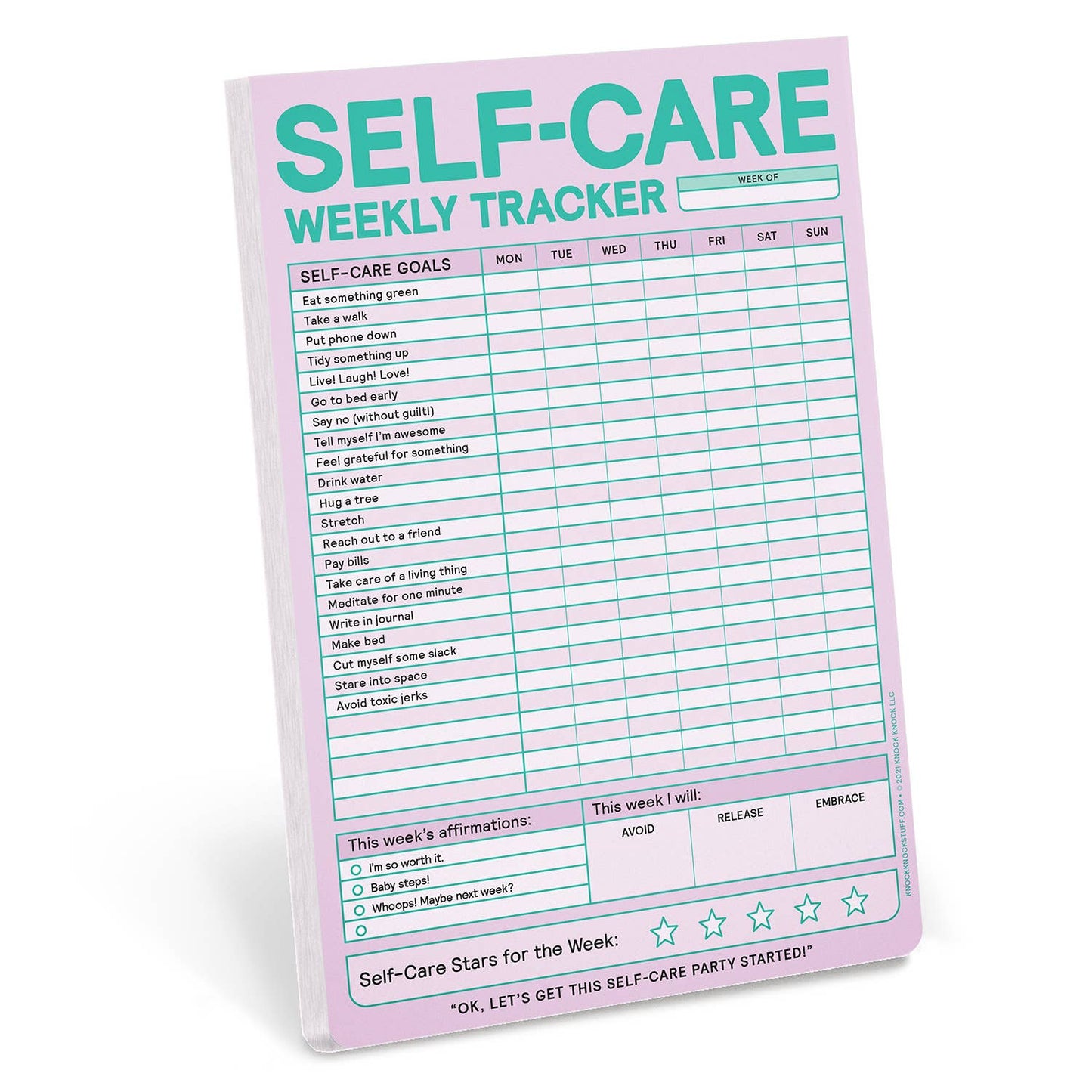 Self-Care Weekly Tracker Pad (Pastel Version)