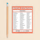 Bitch Citation Nifty Note Pad