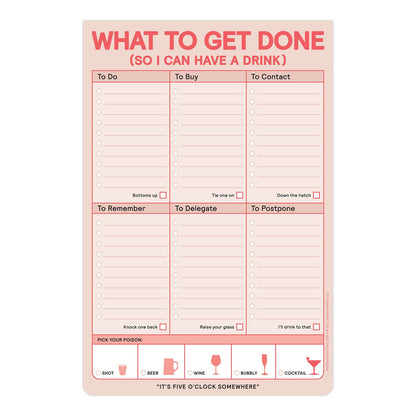 What to Get Done So I Can Have a Drink Pad (Pastel Version)