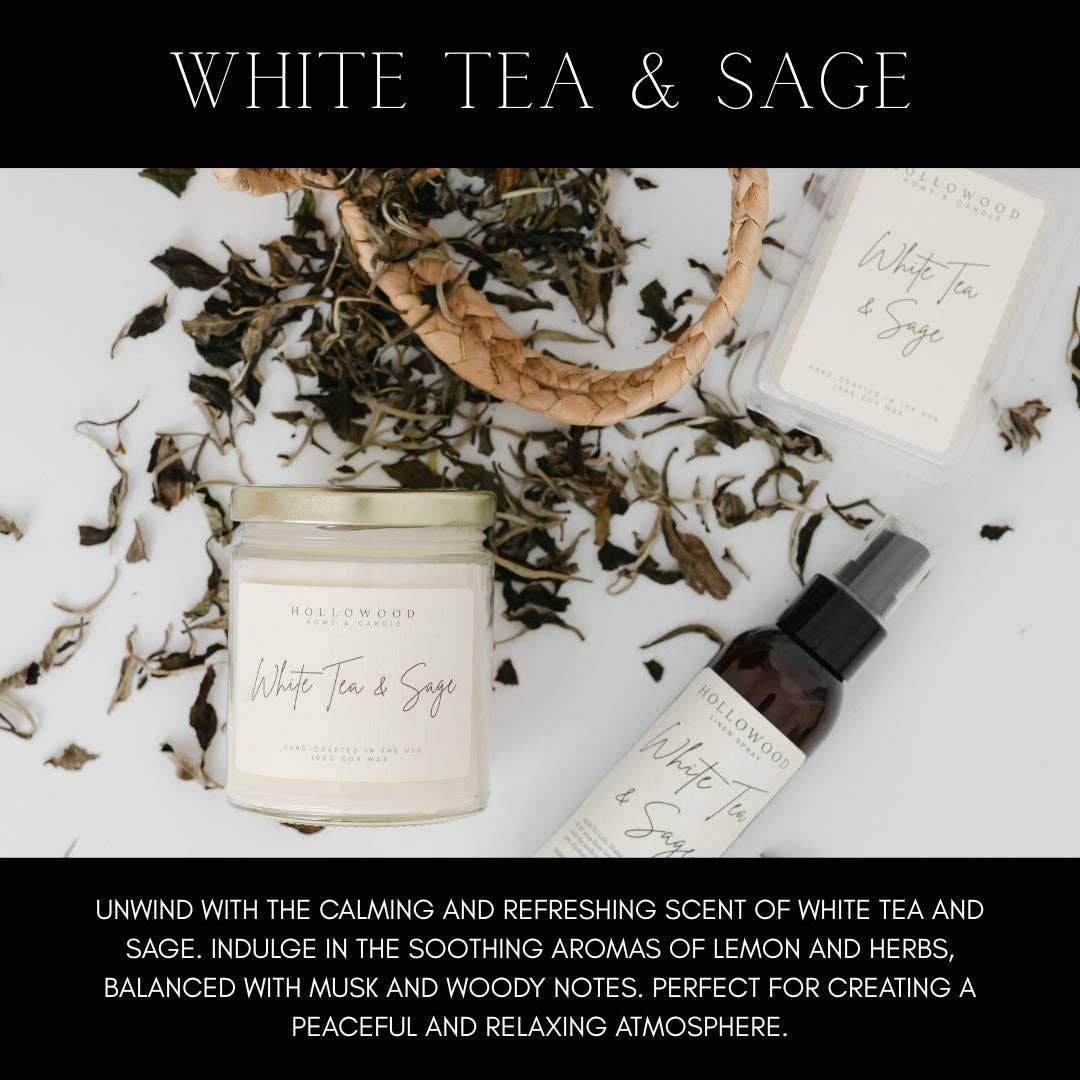 WHITE TEA & SAGE | CANDLES: 8 Oz