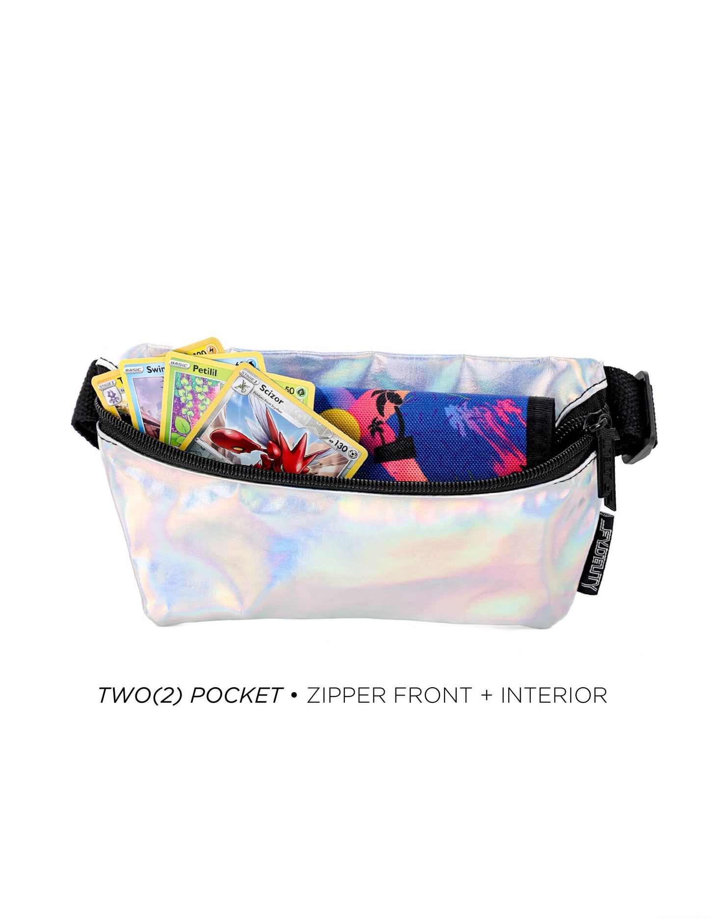 KIDS Fanny Pack | Small Ultra-Slim | METALLIC Silver