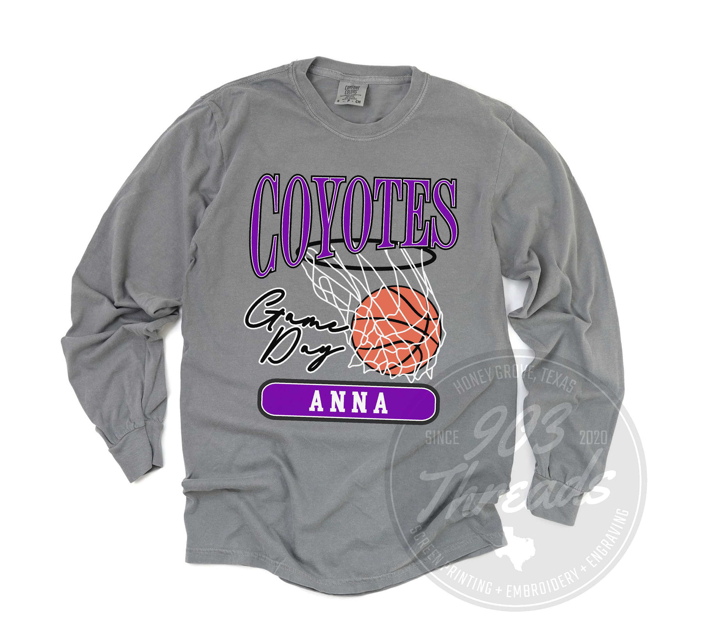 Anna Coyotes Vintage Basketball Tee