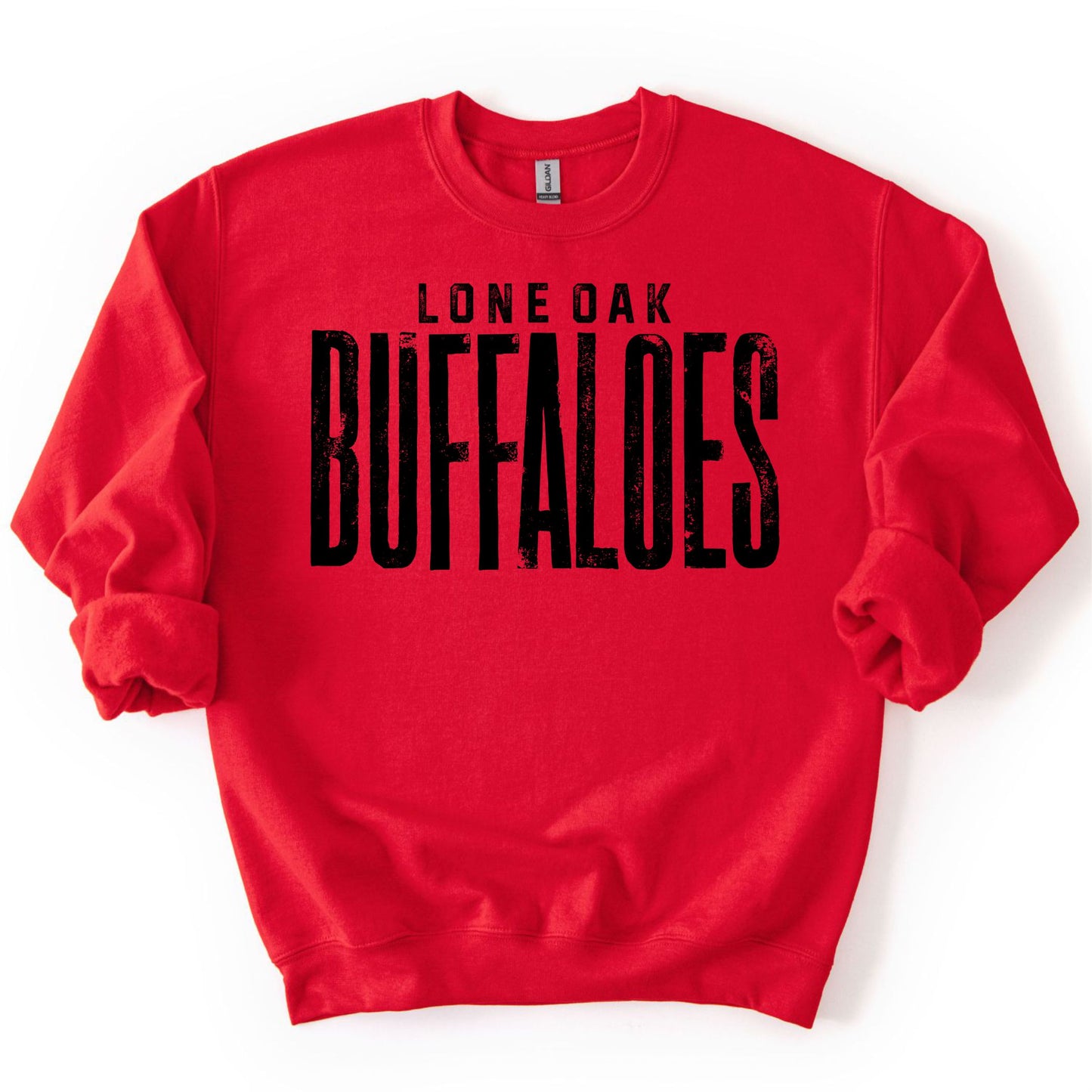 Lone Oak Buffaloes -- Distressed Mascot