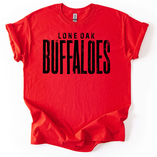 Lone Oak Buffaloes -- Distressed Mascot