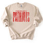 Prairiland Patriots -- Distressed Mascot -- Ivory