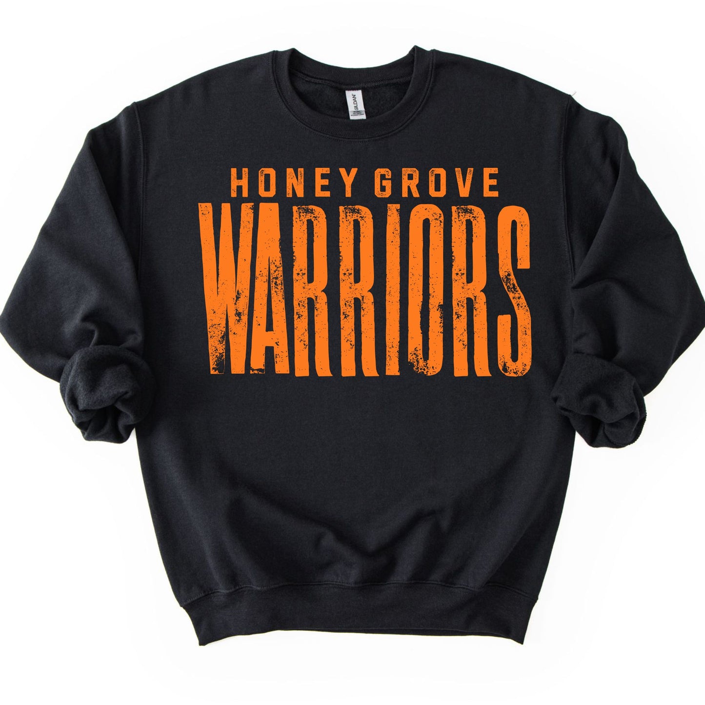 Honey Grove Warriors -- Distressed Mascot -- Black