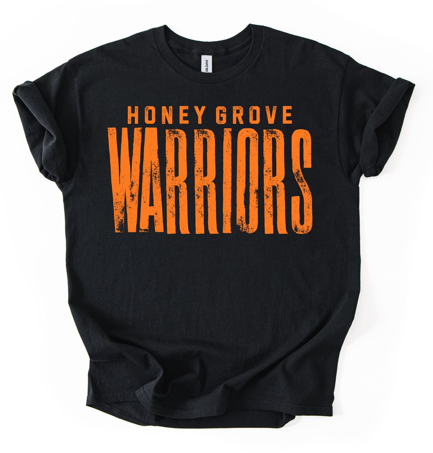 Honey Grove Warriors -- Distressed Mascot -- Black