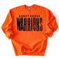 Honey Grove Warriors -- Distressed Mascot -- Orange