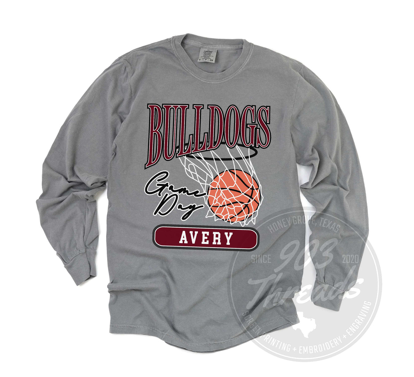 Avery Bulldogs Vintage Basketball Tee