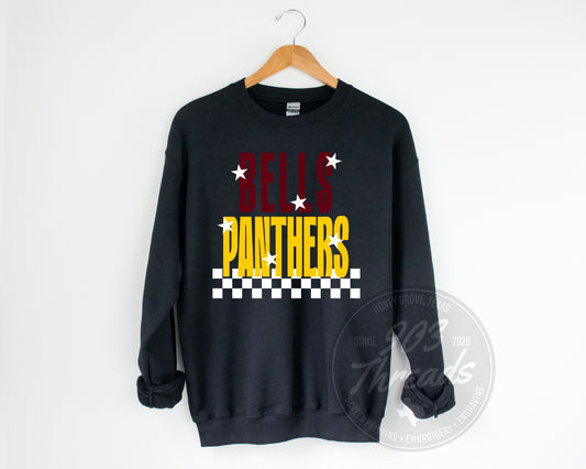 Bells Panthers Starry Check Sweatshirt/Short Sleeve