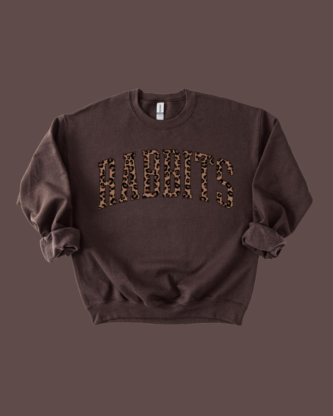 Rabbits Leopard Varsity Crewneck