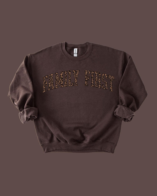 Honey Grove Leopard Varsity Crewneck