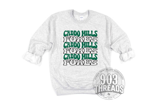 Caddo Mills Foxes Groovy Sweatshirt