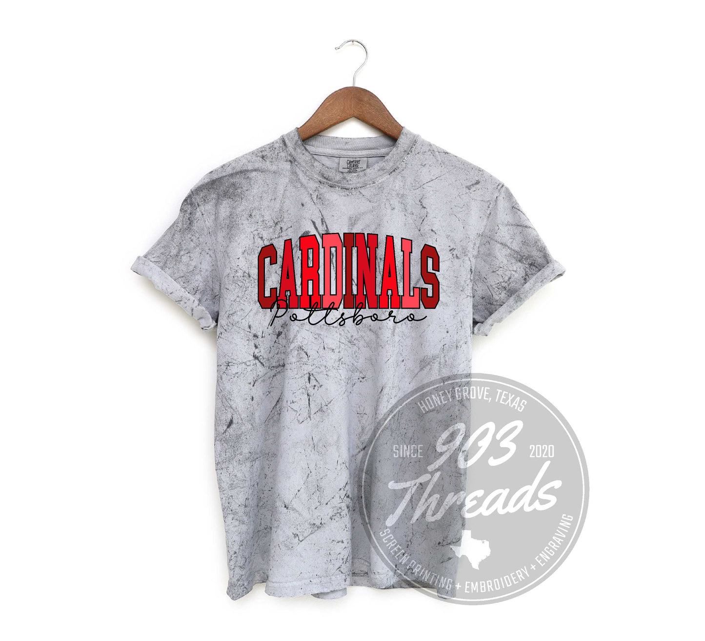 Pottsboro Cardinals Shades of Spirit Tee