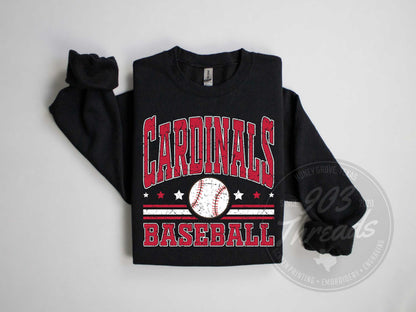 Melissa Cardinals Baseball Sweatshirt/Short Sleeve