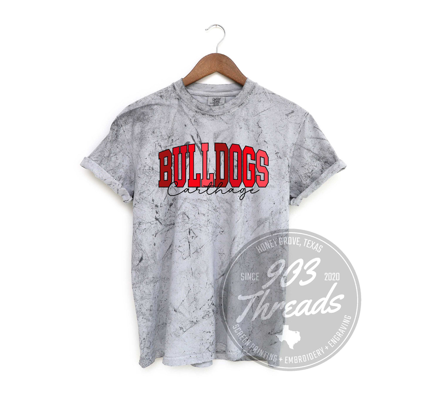 Carthage Bulldogs Shades of Spirit Tee