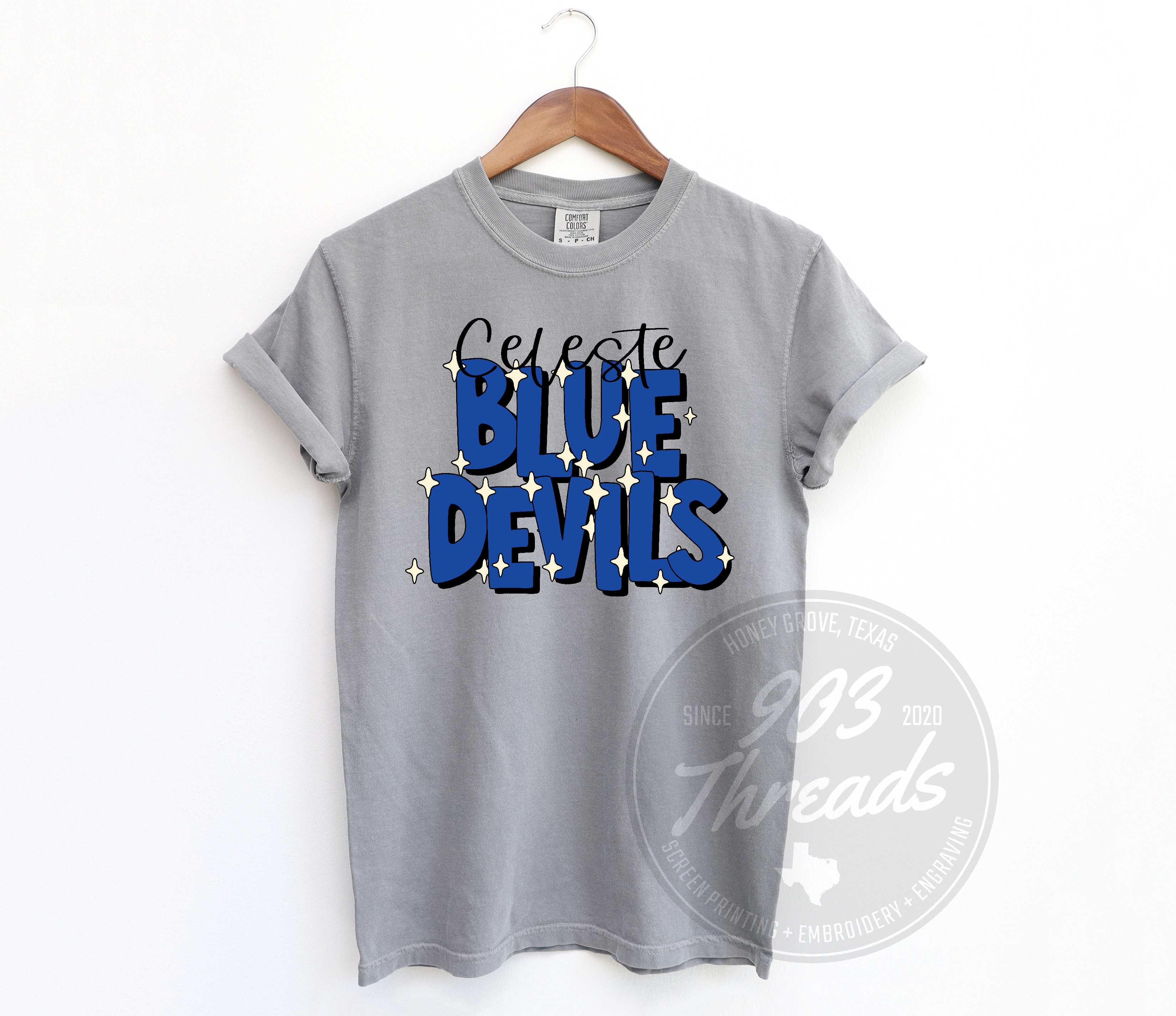 Celeste Blue Devils School Spirit Sparkle 903 Threads