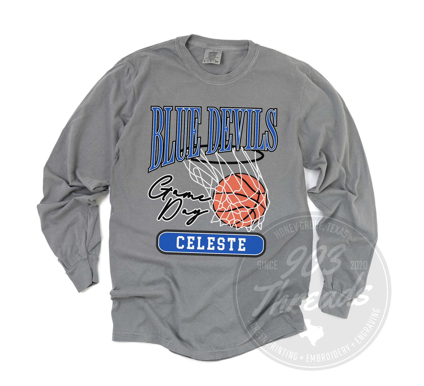 Celeste Blue Devils Vintage Basketball Tee