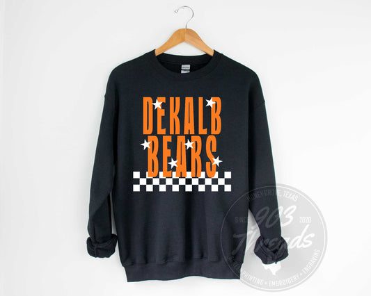 Dekalb Bears Starry Check Sweatshirt/Short Sleeve