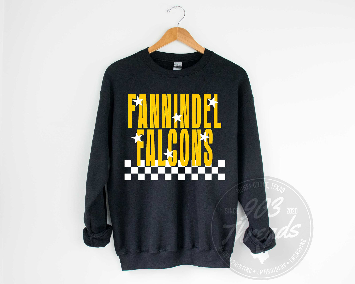 Fannindel Falcons Starry Check Sweatshirt/Short Sleeve