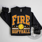 Fire Softball Sweatshirt/Short Sleeve
