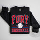 Fannin Fury Baseball Sweatshirt/Short Sleeve