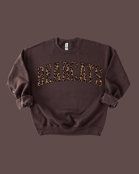 Bearcats Leopard Varsity Crewneck