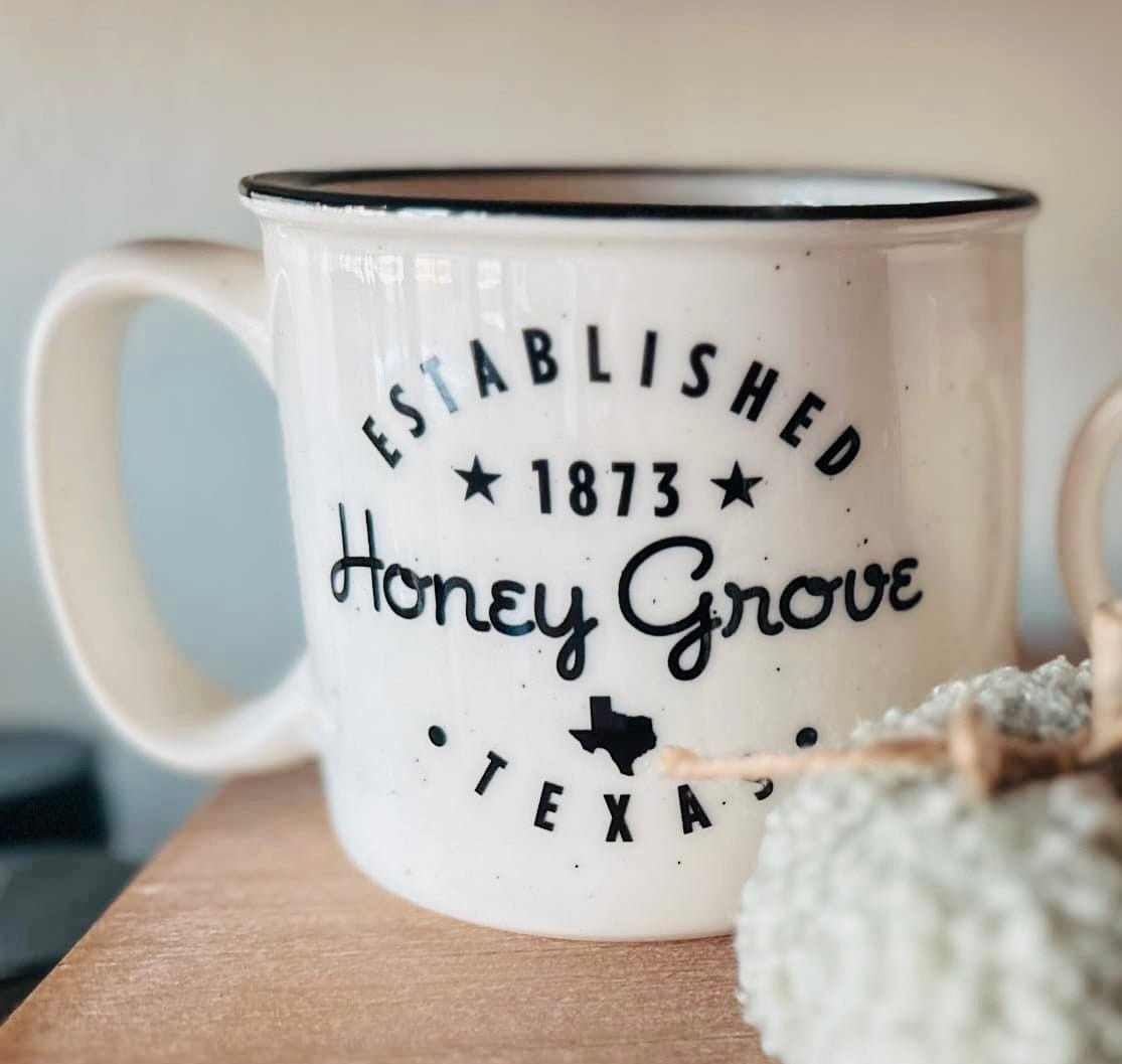 Honey Grove, Texas Est. 1873 - 18oz Ceramic Camper Mug