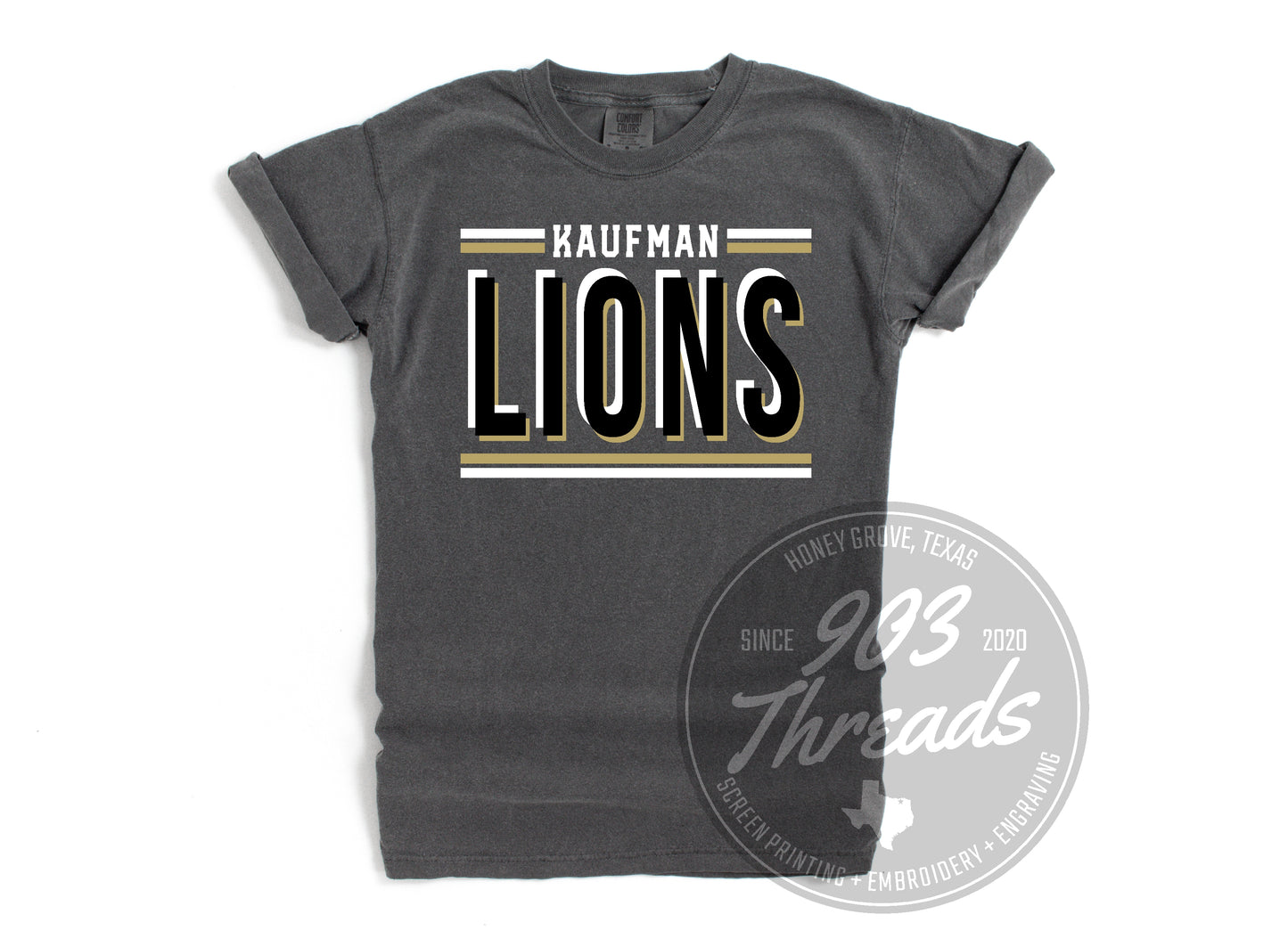 Kaufman Lions Hold That Line Spirit Tee